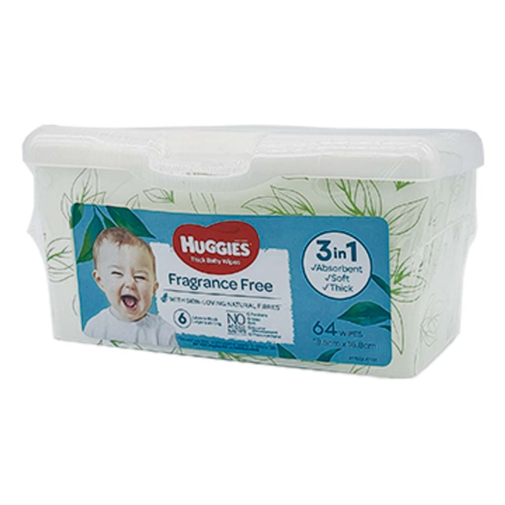 Huggies Baby Wipes Unscented 4 x 80 SSS Australia SSS Australia