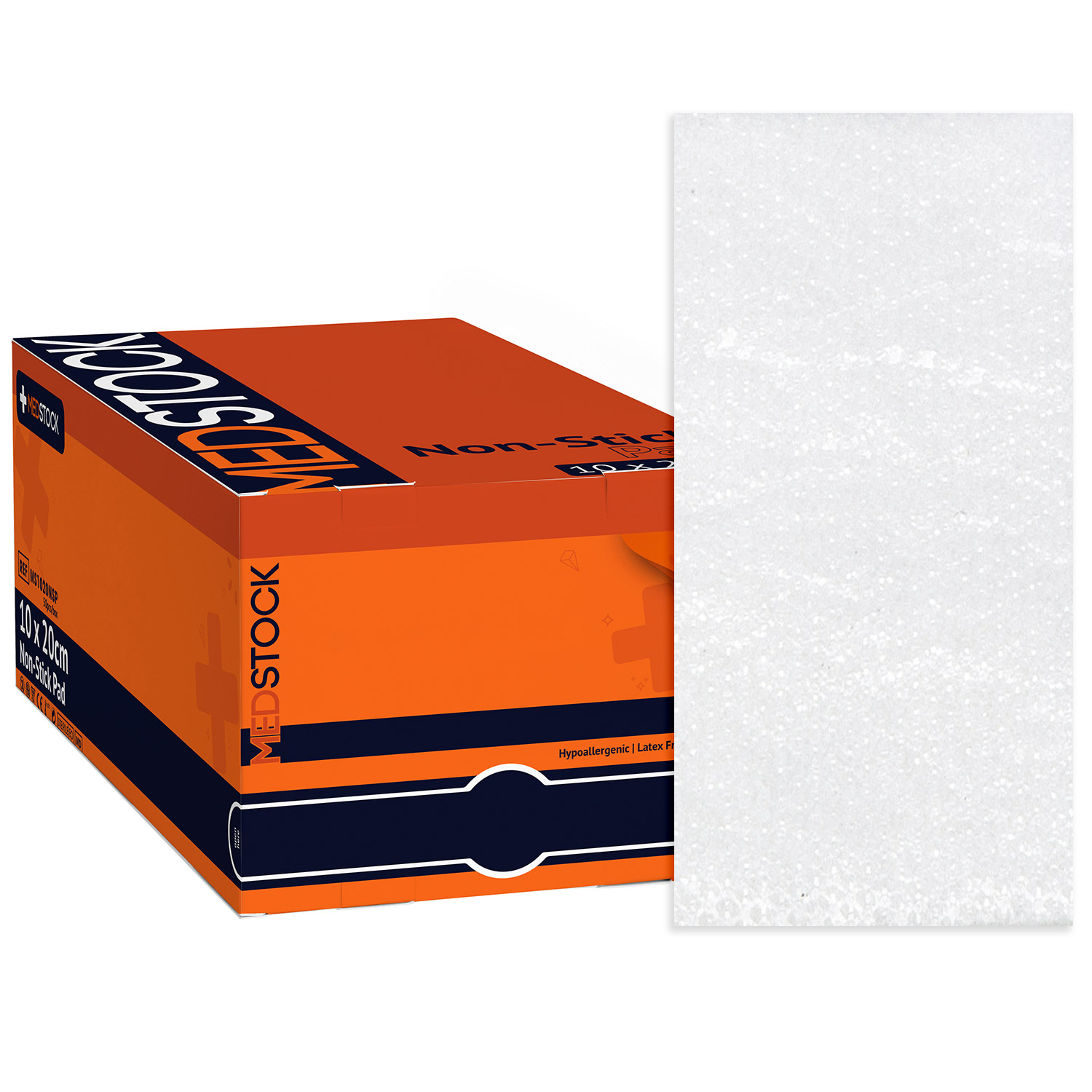 Medstock Non-Stick Pad - 10 × 20cm • 50 pack