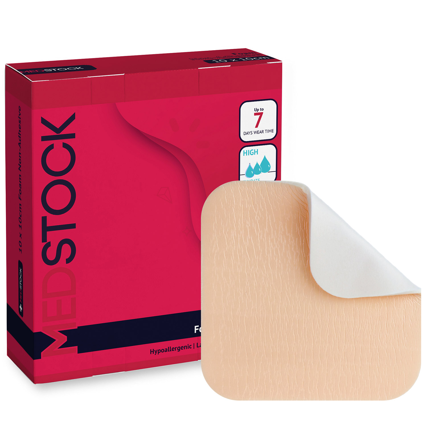 Medstock Foam NonAdhesive Dressing 10 x 10cm B10 SSS Australia SSS