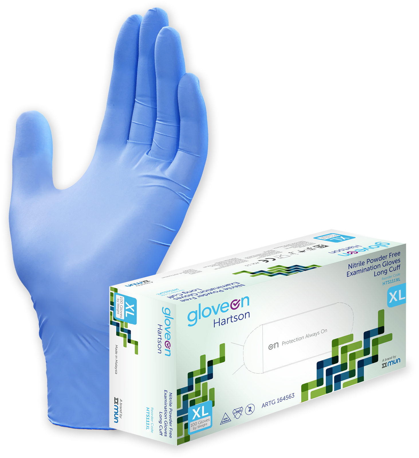 Hartson Long Cuff Nitrile Powder Free Glove Extra Large SSS Australia