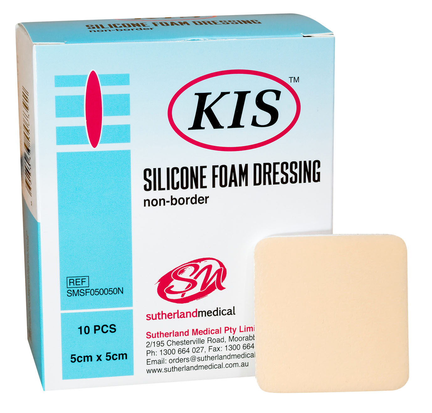 KIS Silicone Foam Non Adhesive 7.5cm x 7.5cm - SSS Australia - SSS ...