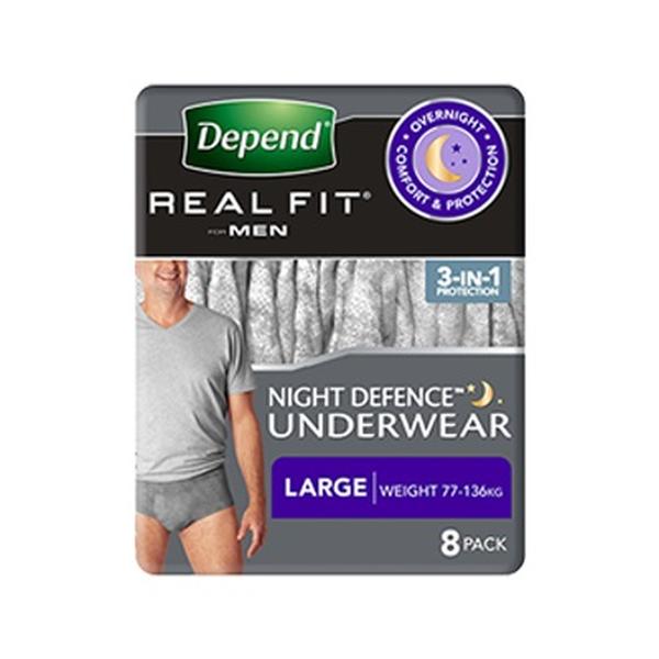 Depend Real Fit Night Defence Male Large - SSS Australia - SSS ...