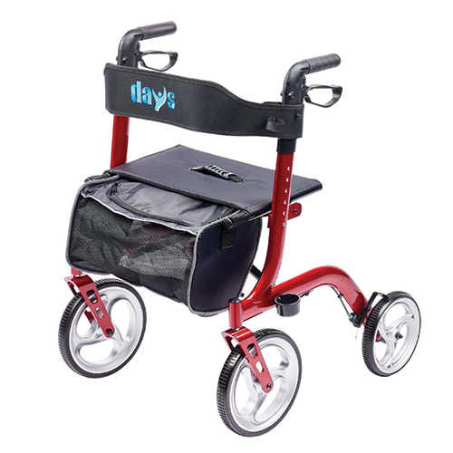 Wheelie Walker Days Superlite Rollator Red Wheelchairs SSS
