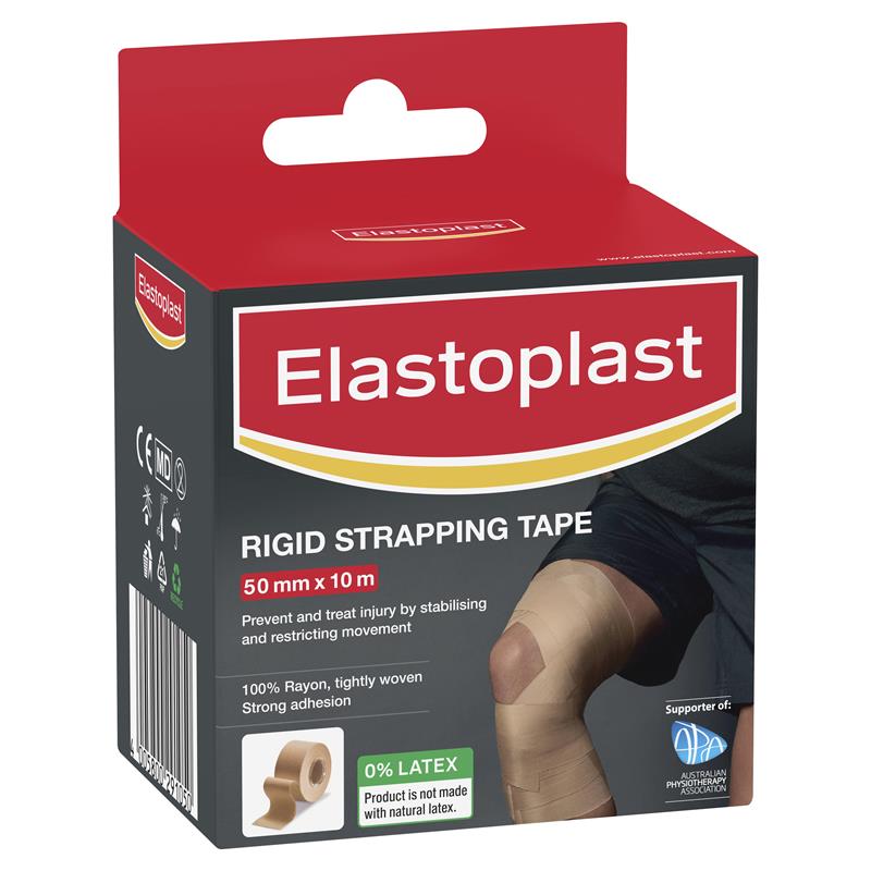 Elastoplast 36005 Sport Rigid Strapping Tape 50mm x 10m Tan Sports