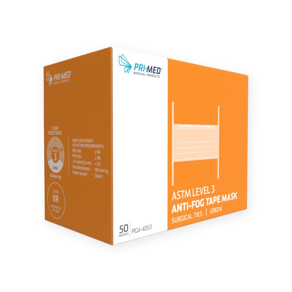 Primed Level 3 Surgical Mask Adhesive Nose Strip AntiFog Ti Facial