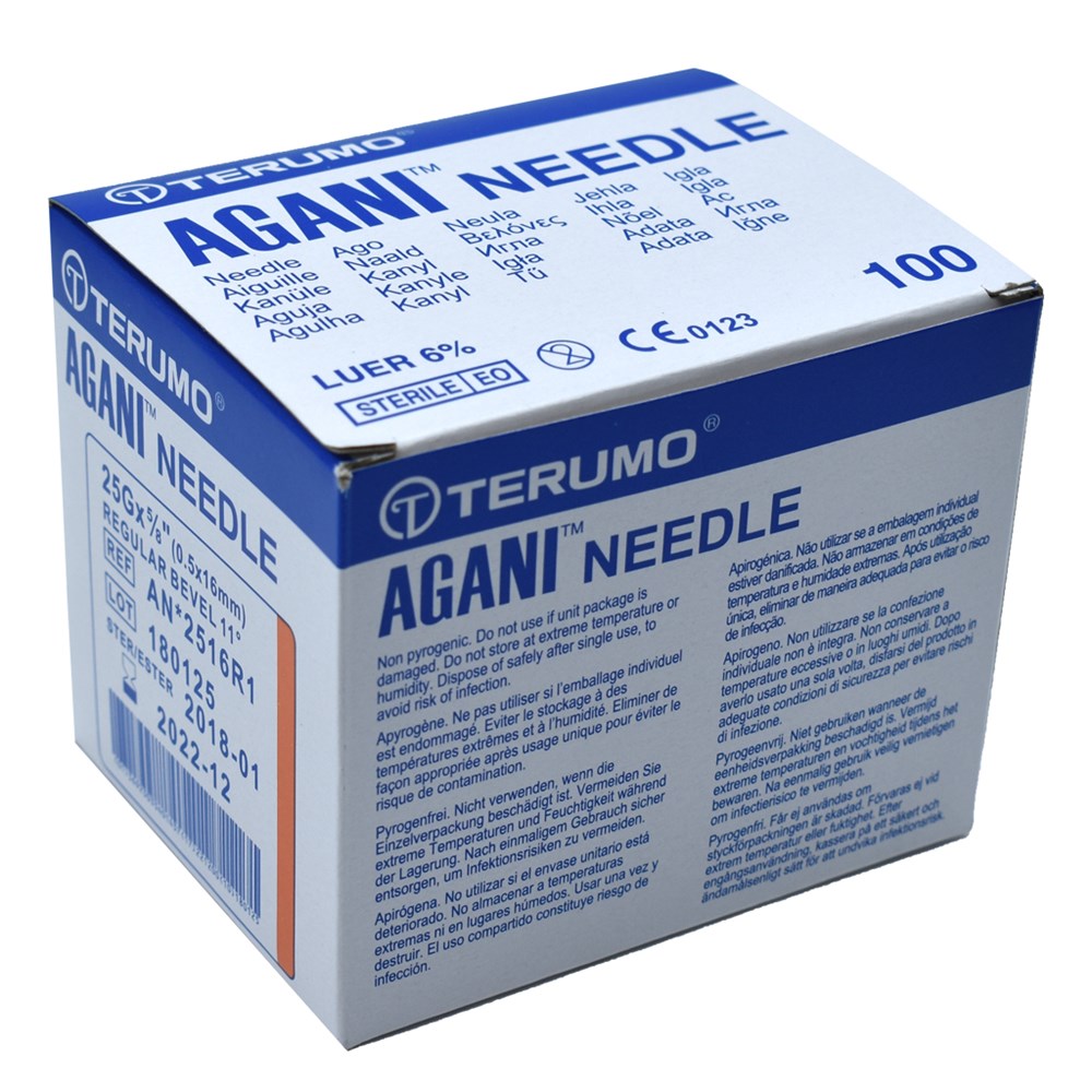 Needles Terumo Agani 25G x 16mm SSS Australia STAGE SSS Australia