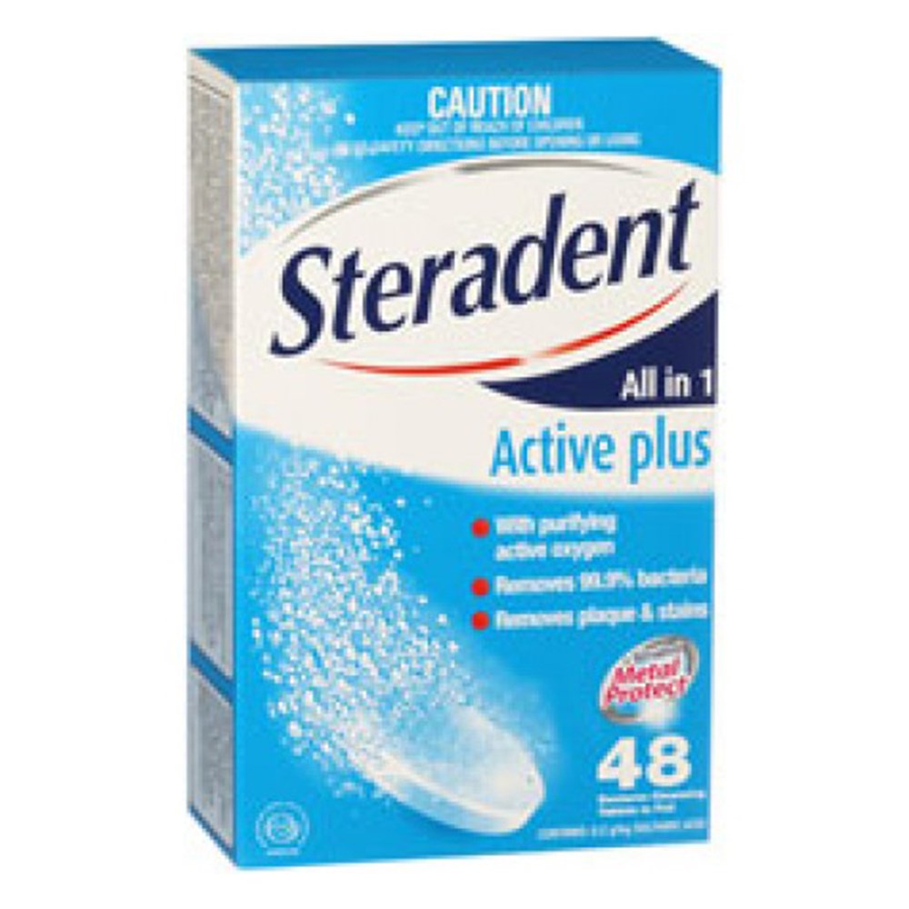 Steradent Active Plus Tablets 48 SSS Australia SSS Australia Steradent Active Plus Tablets 48 SSS Australia SSS Australia