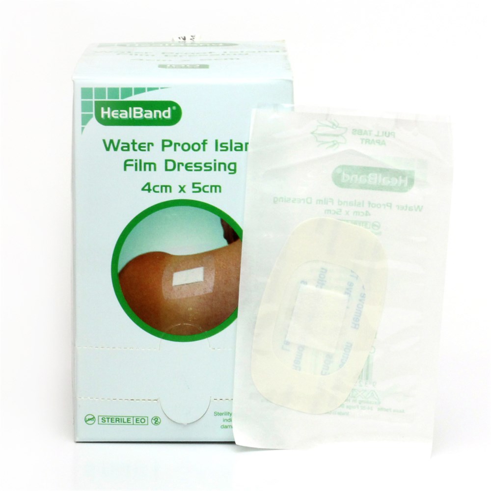 Healband Waterproof Island Film Dressing 4 x 5cm B100 SSS Australia