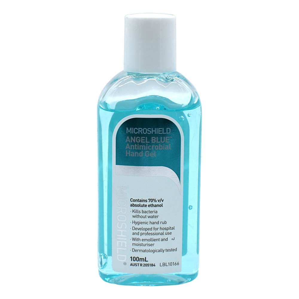 Microshield Angel Blue Antimicrobial Hand Gel 100ml SSS Australia