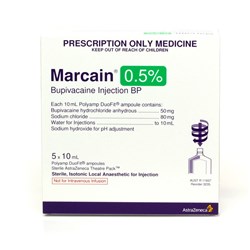 Marcain Plain 0.5% 5 x 10ml RD