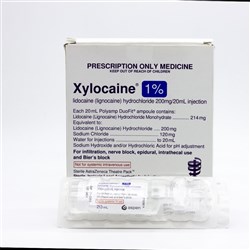 Xylocaine Plain 1% 5 x 20ml Theatre Pack SM