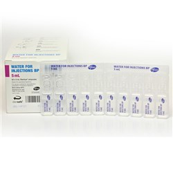 Water for Injection Poly Ampoules 5ml BOX50