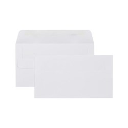 Stationery Envelopes Plain Press Seal 110 x 220mm BOX500