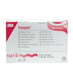 Transpore Surgical Tape 12mm x 9.1m 1527-0 BOX24