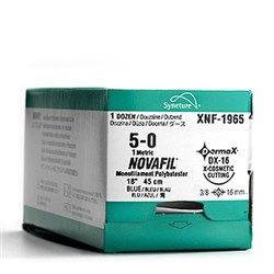 Sutures Novafil 6/0 11mm P-10 3/8 RC 45cm Blue 4410-13 BOX12