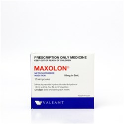 Maxolon(Metoclopramide) Ampoules 10mg 2ml SM BOX10