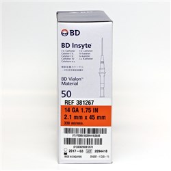 Insyte Cannula B.D. 14G x 45mm (1.75in) BOX50