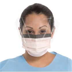 FLUIDSHIELD Level 3 Fog Free Mask w/ Loops/Wraparound Visor BOX25