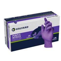 Halyard Purple Nitrile Examination Gloves Large CTN10