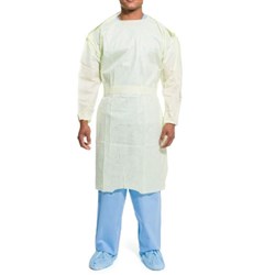 Halyard Control Cover Gown Yellow ElasticCuff M/L Isolation CTN100