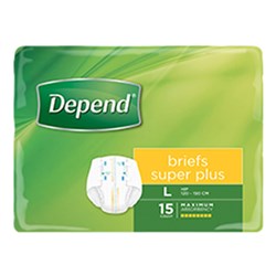 Depend Briefs Super Plus Large 17390 CTN60