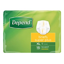 Depend Briefs Super Plus X-Large 17400 CTN60
