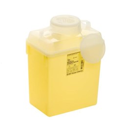 Bio-Hazard Nestable B.D Sharps Container (Fluted Top) 23 ltr CTN12