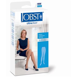 Jobst Ultrasheer Waist High 15-20mmHg Medium Beige Pair