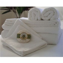Bath Towel Pearl 60 x 120cm White 321gsm PKT60