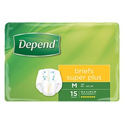 Depend Brief Super Plus Medium 15 x 3 17410 CTN45
