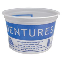 Denture Cups Container Plastic without Lids PKT50