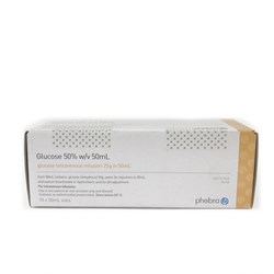 Glucose Ampoule 50% 25g in 50ml BOX10