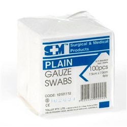Multigate Gauze Swabs 7.5 x 7.5cm Non Sterile PKT100