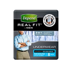 Depend Underwear Men Real Fit Medium 4 x 8 19605 CTN32
