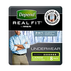 Depend Underwear Men Real Fit Large 4 x 8 19606 CTN32