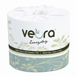 Veora Toilet Tissue Everyday 2 Ply 400 Sheet 8 CTN48
