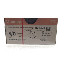 Sutures Monosyn Braun 5/0 DS 16mm 3/8 RC 70cm Undyed BOX36