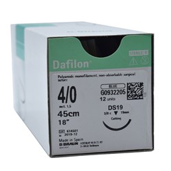 Sutures Nylon Dafilon Braun 4/0 DS 19mm 3/8 RC 45cm Blue BOX12