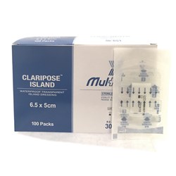 Multigate Claripose Island Waterproof Dressings 6.5 x 5cm BOX100