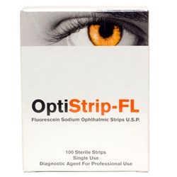 OptiTech-FL Fluorescein Strips 1mg BOX100