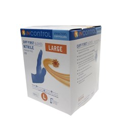 InControl Cuff First Blue Nitrile Ultra Gloves P/F Lge BOX250