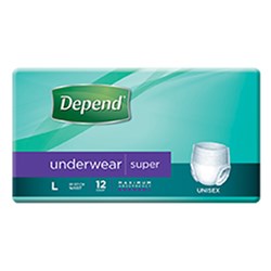 Depend Super Unisex Underwear Large 19616 CTN48