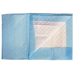 Underpads 5 Ply Quilted Sealed Sides 395 x 550mm Bluey FOLDED CTN300