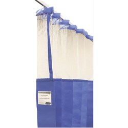 Curtain Disposable Blue 7.5 x 2.3 Antibact/Fire Retardant Mesh CTN5