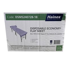Stretcher Sheet Disp Dk Blue Non-Woven 72 x 240cm PKT10