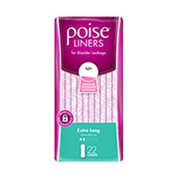 Depend Poise Extra Long Liner 6 x 22 01859 CTN132