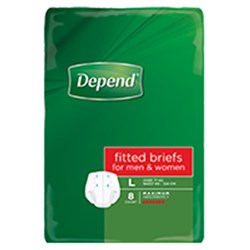 Depend Adult Care Fitted Brief Large 8 x 4 19744 CTN32