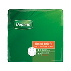 Depend Adult Care Fitted Brief Medium 10 x 4 19743 CTN40