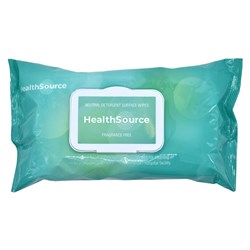 HealthSource Neutral Detergent Surface Wipes PKT48