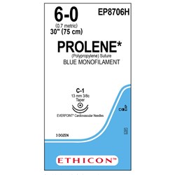 Sutures Prolene 5/0 2xC-1 13mm 3/8Tpr Everpoint 75cmBl BOX36